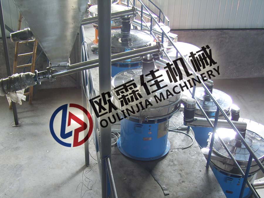 螺旋輸送機(jī)旋振篩使用現(xiàn)場(chǎng)